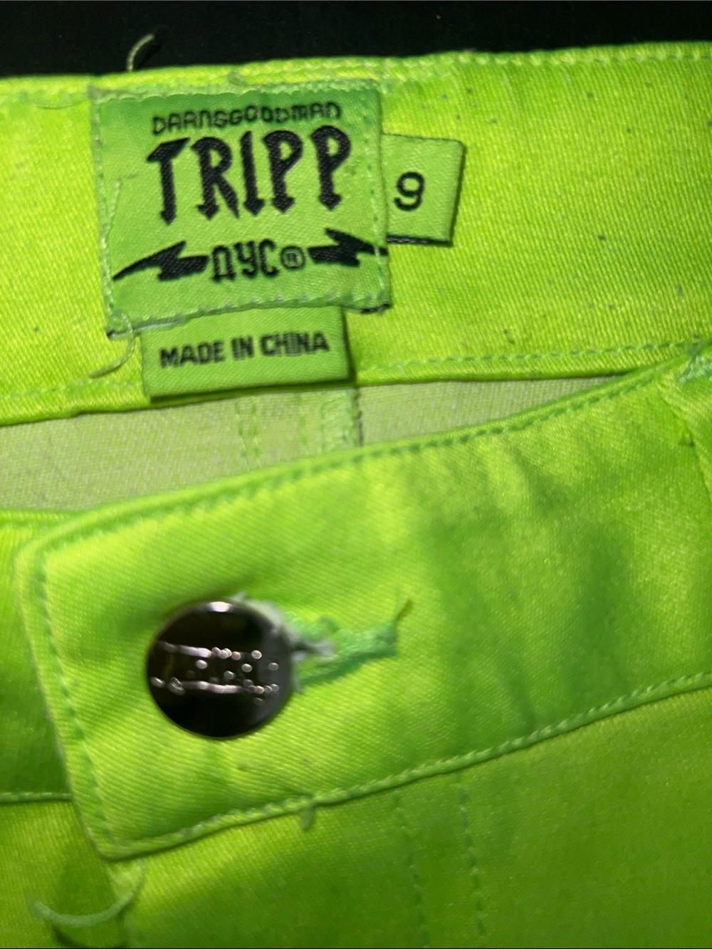 Tripp NYC Neon Lime Skinny Jeans - Picture 4 of 8